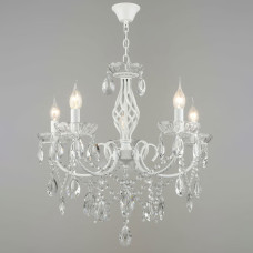 Люстра підвісна класична кришталева свічки Light House SRS-19709/5 WT біла