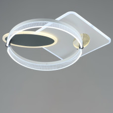 Люстра стельова світлодіодна LED без пульта Light House SRS-19716/130W WT+GARY колір білий + сірий