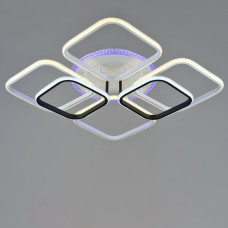 Люстра стельова світлодіодна LED без пульта Light House SRS-19717/6 WT+BK колір білий + чорний