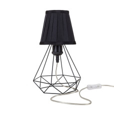 Настільна лампа з абажуром Levistella 752T2019F02 BK+BK чорна, абажур чорний