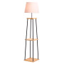 Изображение Торшер напольный светильник с абажуром Light House SRS-19743 цвет черный + бежевый ИМ Light-Deco 