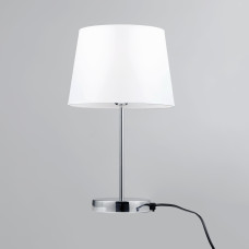 Настільна лампа з абажуром Light House SRS-19746/1T CH хром, абажур білий 