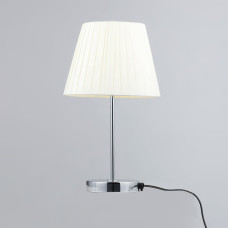 Настільна лампа з абажуром Light House SRS-19747/1T CH хром, абажур білий