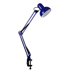 Настільна лампа на струбціні Light House SRS-19761 на одну лампочку блакитна