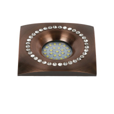 Світильник точковий врізний зі стразами Levistella 716MKD-C26F GT бронза 