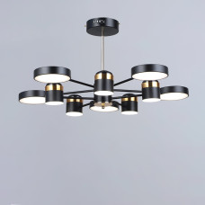 Люстра стельова світлодіодна LED Light House SRS-19700/5+5 BK+FGD, колір чорний + золото