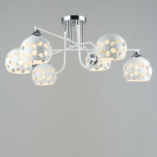 Люстра потолочная декоративная Light House SRS-19776/6 WT+CR хром + белый