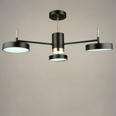 Люстра стельова LED Light House SRS-19780/3 BK+FGD, колір чорний + золото