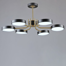 Люстра стельова світлодіодна LED Light House SRS-19790/6 BK+COP, колір чорний + золото