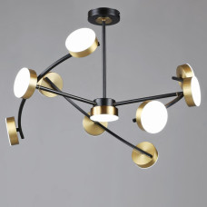 Люстра стельова світлодіодна LED Light House SRS-19791/10 BK+COP, колір чорний + золото