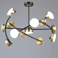 Люстра стельова світлодіодна LED Light House SRS-19791/13 BK+COP, колір чорний + золото