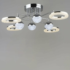 Люстра стельова світлодіодна LED Light House SRS-19793/4+4 CH, хром