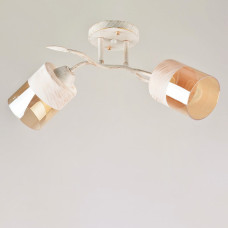 Люстра стельова Light House SRS-19846/2А білий + золото, плафон білий + коричневий
