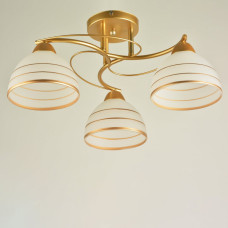 Люстра стельова Light House SRS-19848/3 золото, плафон білий + золото