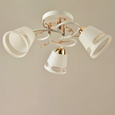 Люстра стельова Light House SRS-19858/3 WT+FG білий + золото, плафони білі 