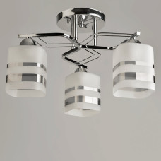 Люстра потолочная Light House SRS-19865/3A CR хром, плафон белый с прозрачным 