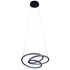 Люстра підвісна світлодіодна акрилова Light House SRS-19874 BK 138W чорна