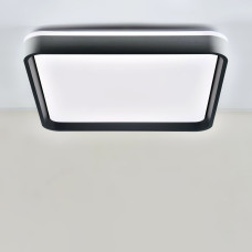 Люстра стельова світлодіодна LED Light House SRS-19906 55W квадратна сріблясто-сіра