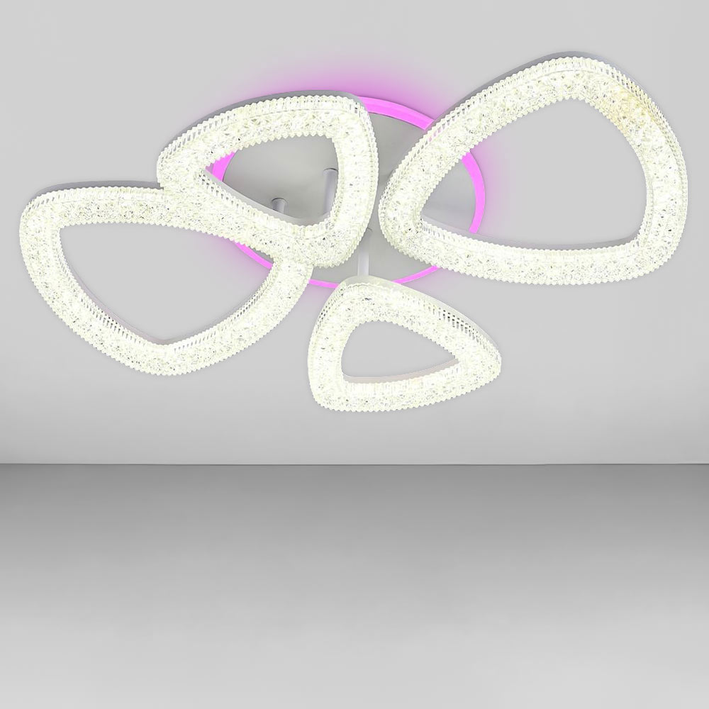 Зображення Люстра стельова світлодіодна LED Light House SY-19944/2+2C WH+PK/BU 570*385*125 96+20W PULT DU (шт.) колір білий ИМ Light-Deco 