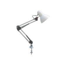 Настільна лампа Світильник на струбціні HOROZ ELECTRIC "RANA" Е27 білий