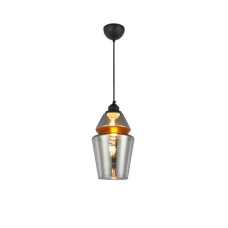 Світильник підвісний HOROZ ELECTRIC "SPARK-2" колір титановий + мідь