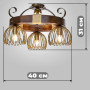 Зображення Люстра стельова дерев'яна Light House DL-19927/3 колір бронза + коричневий ИМ Light-Deco 1 