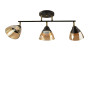 Зображення Люстра стельова Light House SH-18518/3 BK+AB 640*150*280 колір чорний + бронза, плафон бурштиновий  ИМ Light-Deco 5 