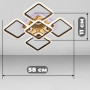 Зображення Люстра стельова LED Light House SL-18185/4+1 AB+RGB 150W DIMMER 3000-6000 H110*L580*W580, колір бронза ИМ Light-Deco 1 