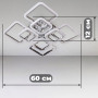 Зображення Стельова люстра LED з димером Light House SL-18185/4+4B CR 192W DIMMER 3000-6000 H120*L600*W600 хром  ИМ Light-Deco 1 