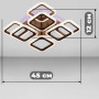 Зображення Люстра стельова світлодіодна LED Light House SL-18185/4+4C COFFE+RGB 144W DIMMER 3000-6000 H120*L450*W450, колір кавовий ИМ Light-Deco 1 