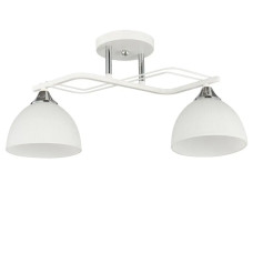 Люстра стельова Light House SC-20081/2 WH+CR 475*150*225 біла + хром, плафон білий 