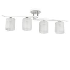 Люстра стельова Light House SC-20088/4 WH+CR 720*170*245 біла + хром, плафон білий 