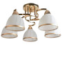 Зображення Люстра стельова Light House SH-20090/5 FG 560*560*220 E27*5 золото, плафон білий з облямівкою ИМ Light-Deco 