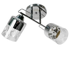 Люстра стельова Light House SH-20091/2A CR 400*190*240 E27*2 хром, плафон хром + прозорий