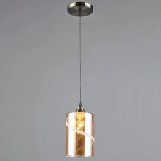 Люстра підвісна Light House SR-20096/1H AB D120*H200/H800 бронза, плафон бурштиновий 