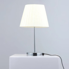 Настільна лампа з абажуром Light House SR-20099/1T CH D250*H420 хром, абажур білий