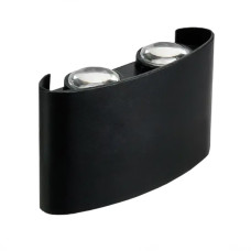 Світильник настінний фасадний світлодіодний HOROZ ELECTRIC "PROTON-4" 4W LED 4200K (нейтральне світло) чорний