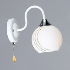 Світильник настінний Бра Light House SRS-20120/1W WT+CR білий + хром, плафон білий 