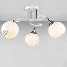 Люстра стельова Light House SRS-20120/3 WT+CR біла + хром, плафон білий 