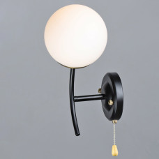 Світильник настінний Бра Light House SRS-20122/1W BK+COP чорний, плафон білий 