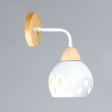 Світильник настінний Бра Light House SRS-20124/1W WT+WOOD бежевий + білий