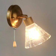Світильник настінний Бра Light House SRS-20125/1W колір мідний, плафон прозорий