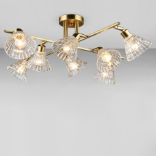 Люстра стельова Light House SRS-20125/8 колір мідний, плафон прозорий 