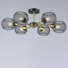 Люстра стельова Light House SRS-20127/6 BK+COP чорний + мідь