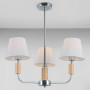 Изображение Люстра потолочная с абажуром Light House SRS-19956-3 CH хром, абажур белый ИМ Light-Deco 
