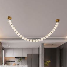 Люстра підвісна велика сучасна перлина Light House LED SRS-19963-25 Copper 64W мідь