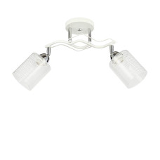 Люстра потолочная Light House SC-20229/2 WH+CR 510*180*270 белая + хром, плафон белый с прозрачным