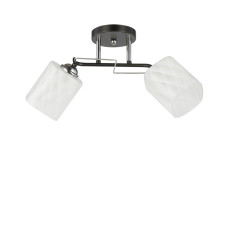 Люстра стельова Light House SC-20231/2 BK+CR 460*150*235 чорна + хром, плафон білий
