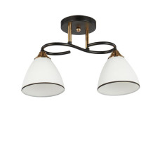 Люстра стельова Light House SC-20232/2 BK+FG 375*135*230 чорний + золото, плафони білі з облямівкою