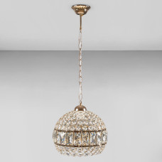 Люстра підвісна кришталева Light House SH-18235/1-250 FG 250*250*600 E27 золото